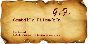 Gombár Filomén névjegykártya