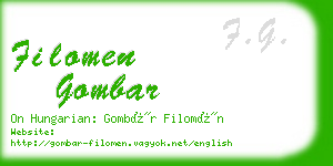 filomen gombar business card